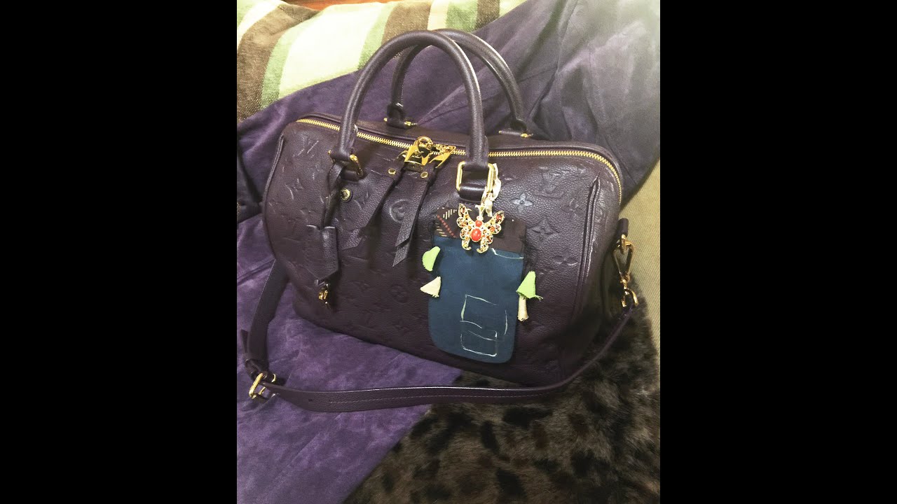 What's in My Bag  Louis Vuitton Speedy 30 Empreinte Noir Bandoulière 