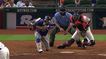 TEX@HOU: Odor strikes out, reaches first base