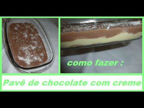 como fazer pavê de chocolate com creme branco