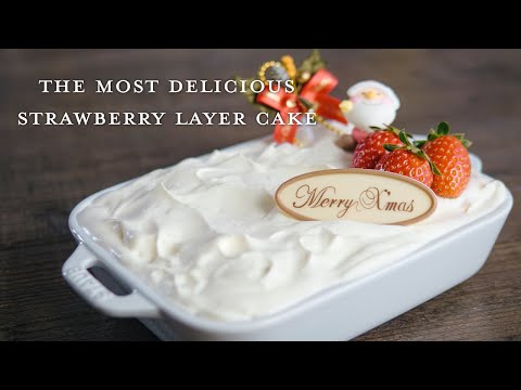 [ The Most Delicious Strawberry Layer Cake ] Chef Patissier teaches you