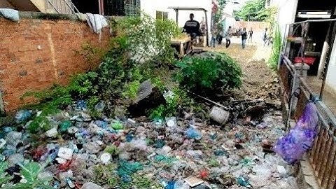 Amazing Update Project!! Filling Land & Delete Garbage Dump By Skill Dozer Pushing Trash Into​ Water