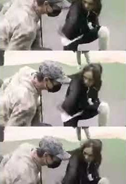 Yang Mi practices martial arts