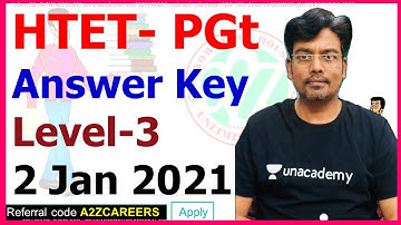 HTET Answer Key 2/12/2021 PGT Solved Paper  | Hindi | English |CDP |Reasoning | Maths