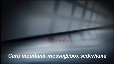 Tutorial Visual Basic 2010 untuk Pemula ||#1 Membuat messagebox Sederhana