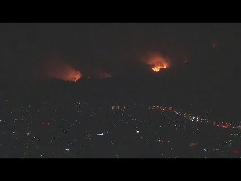 【発生3日目 ライブ配信】山火事延焼中　愛媛県今治市　情報カメラ