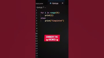 Python Quiz!! range function comment the answer