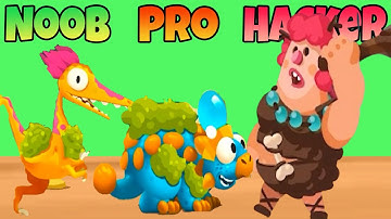 Dino Bash Epic Clash: Noob vs Pro vs Hacker! 🥚😜