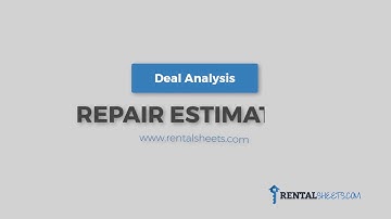 Repair Cost Estimator - Rental Sheets Software