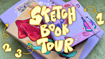 3 IN 1 SKETCHBOOK TOUR! - part 1