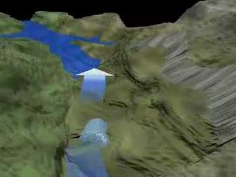 Animazione digitale della frana del monte Toc - Vajont