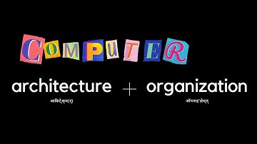 Introduction to Computer Organization and Architecture (in less than 2 min)