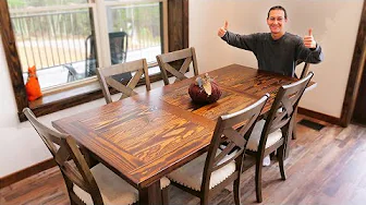 I Made This RUSTIC FARMHOUSE DINING TABLE from a DOOR!