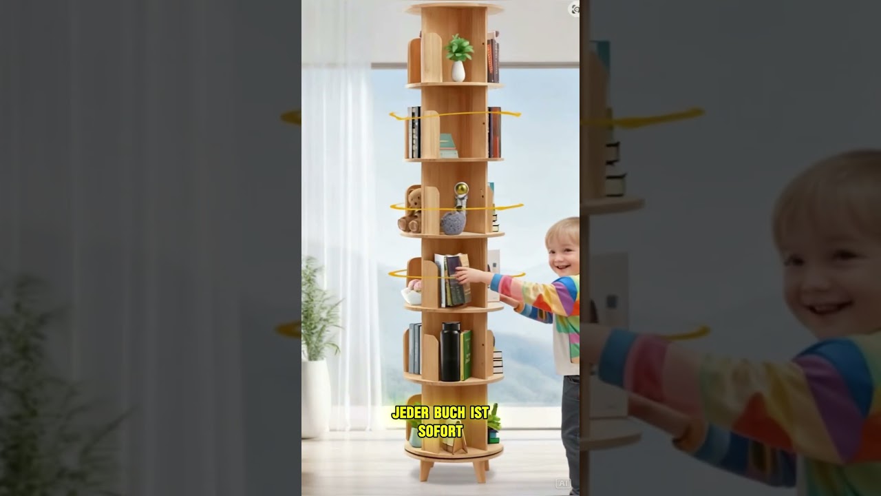 No Space for Shelves? This Rotating Tower Fixes It