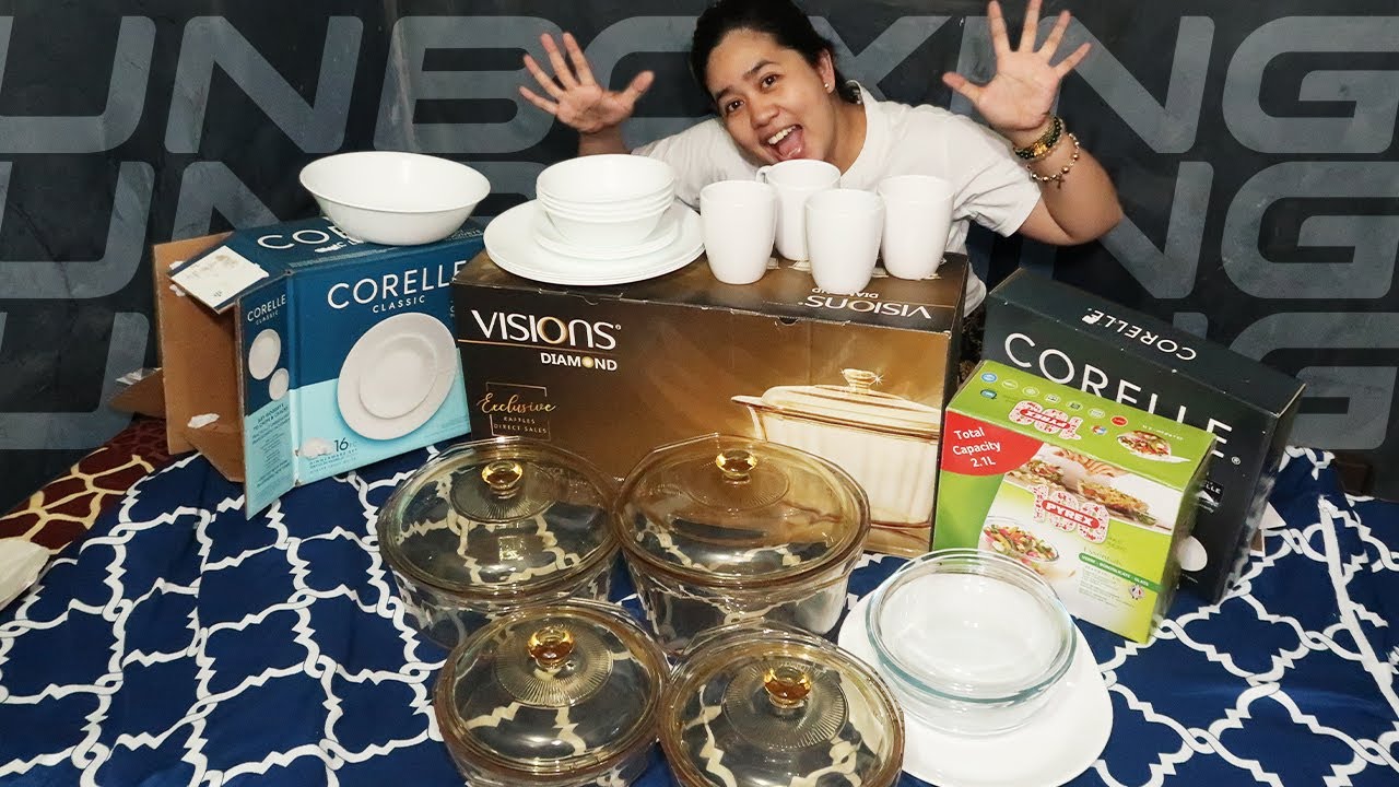 Unboxing Visions Diamond Cookware | Corelle Classic Dinnerware & Pyrex Essentials + REVIEW!!!