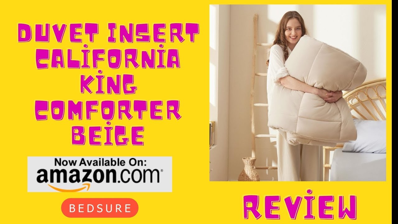 BEDSURE - Duvet Insert California King Comforter Beige