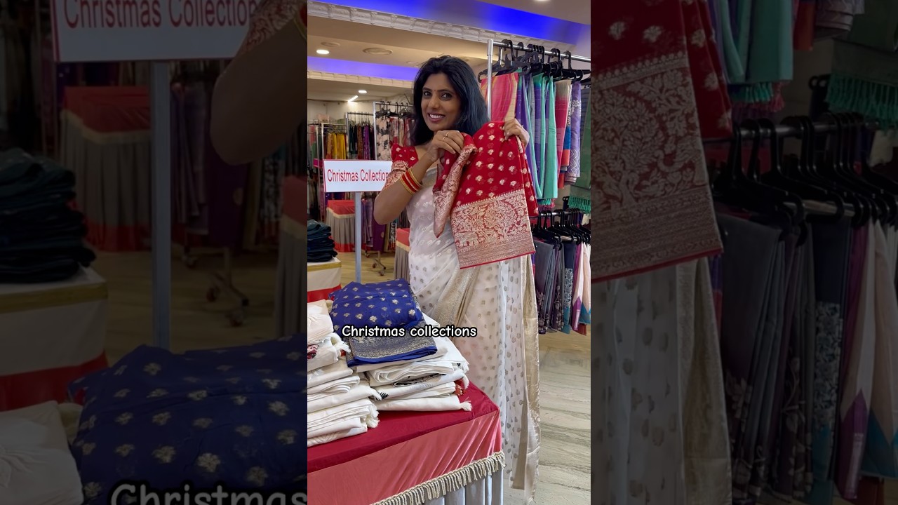 🎄 Christmas Collection Sarees – Shop Now via WhatsApp! ✨
