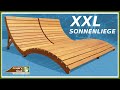 Klappbare XXL Sonnenliege aus Holz bauen | Gartenmöbel selber bauen | Franks Shed DIY