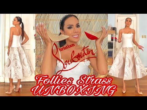 Christian Louboutin Follies Strass Unboxing ( Cinderella Heels ) & Sole  Protector Application 