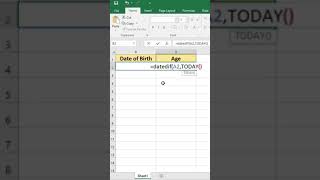 Calculate Age from date of birth in Excel screenshot 3