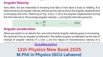 Class 11 Physics new book | Angular Velocity | chapter 3 | Topic 3.1 | Angular Acceleration