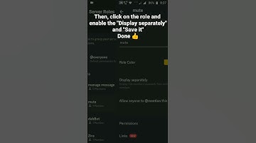 How to display a role separately in Discord Mobile #roduz #discord #howto #how #role #separately