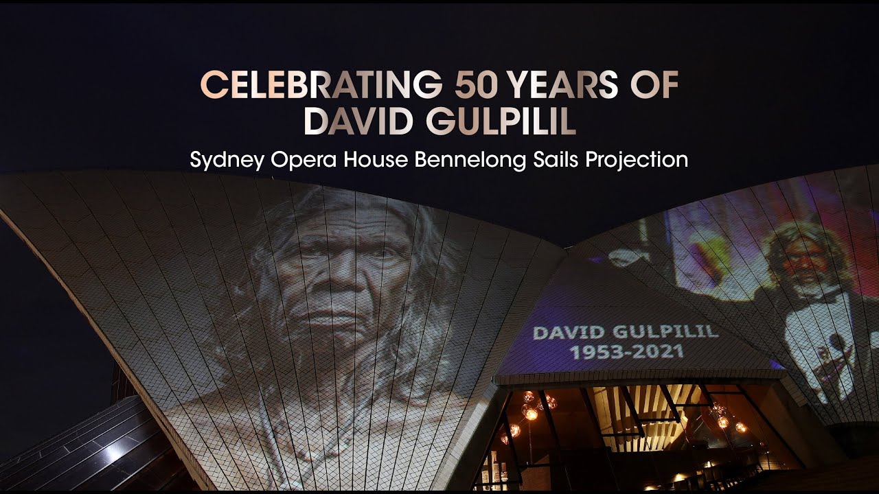 AACTA tribute to David Gulpilil lights up the Sydney Opera House Eastern Bennelong Sails