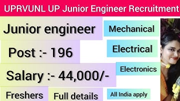 UPRVUNL UP Junior Engineer Recruitment 2021 Online Form | short notes for upsc | #juniorengineerjob