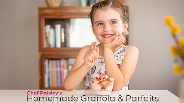 Young Chef Makes Homemade Granola and Parfaits - 6 Year-Old Chef Paisley Makes Granola