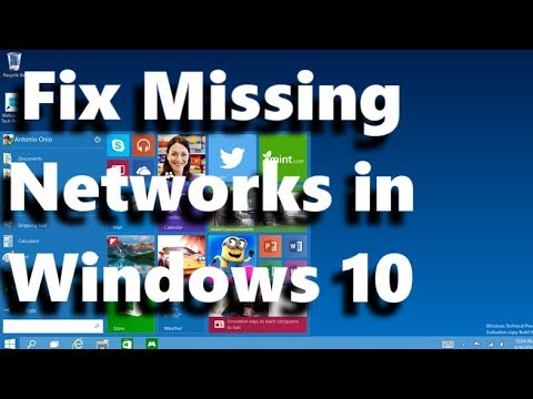 How to fix missing WIndows 10 Network adapters