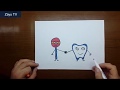 How to draw Tooth and Sugar and Coloring Pages For Kids, Children, Babies . Sekil cekmek . Zayu TV