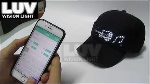 bluetooth programmable talk message display light up LED hat