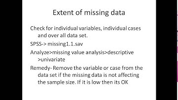 Missing Value analysis 2.1