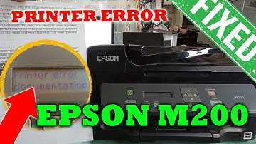 HOW TO REPAIR PRINTER ERROR EPSON M200