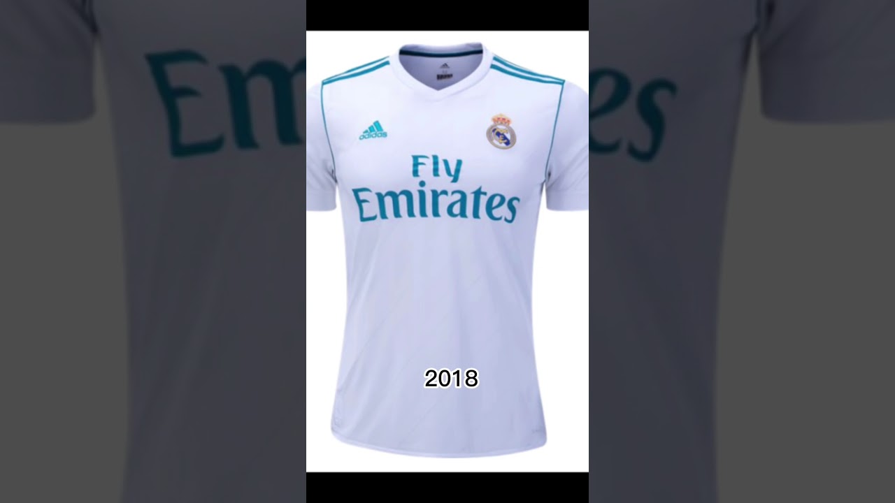 évolution maillot real Madrid 2023/2009