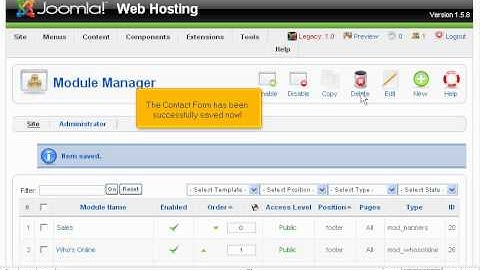 How to add a contact form in Joomla - Joomla Tutorials
