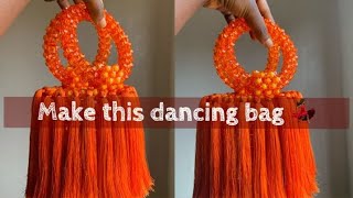 HOW TO MAKE THE TRENDY TASSEL BUCKET BEADED BAG | This is a subscriber’s request🧡