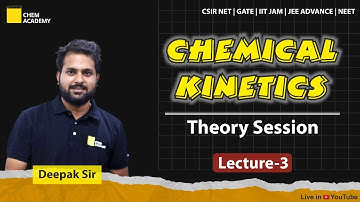 Chemical Kinetics | Theory Session | Lecture-3 | CSIR NET | GATE | IIT JAM | Chem Academy