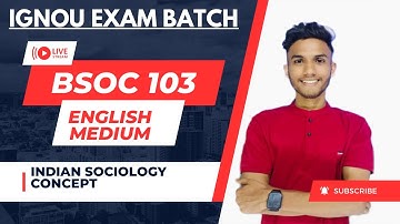 BSOC 103 ENGLISH | Sociological Concepts | BA HONOURS | IMPORTANT QUESTION | IGNOU WALAY EXAM