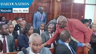 Former DP Rigathi Gachagua arrives at Milimani High Court for his impeachment case hearing