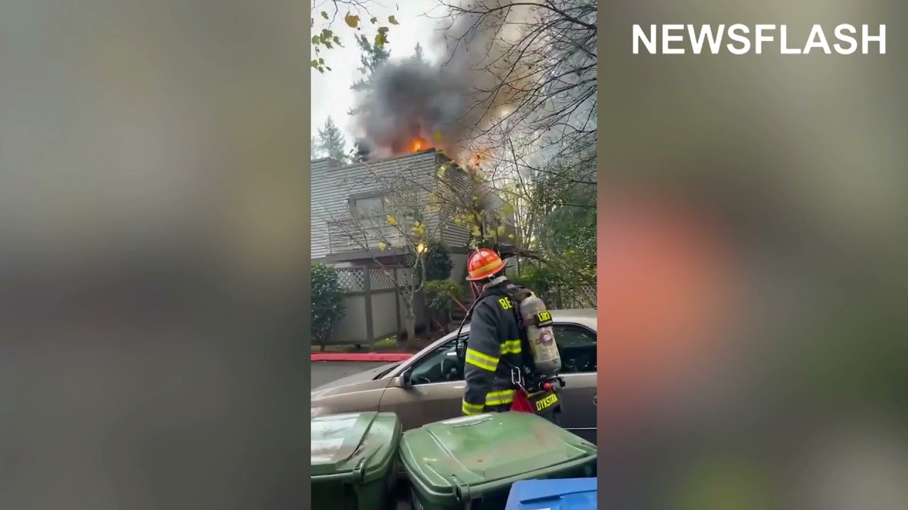 Bellevue Firefighters Battle House Blaze After Residents Escape To Safety