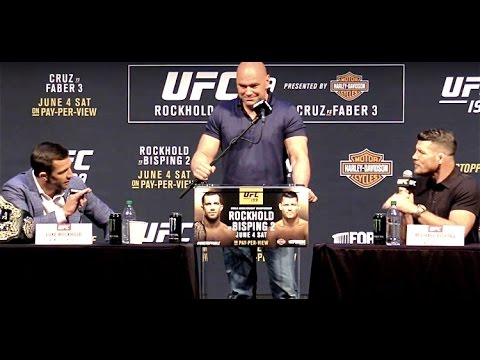 Luke Rockhold and Michael Bisping Trash Talk Hits a Fever Pitch at UFC 199 Presser
