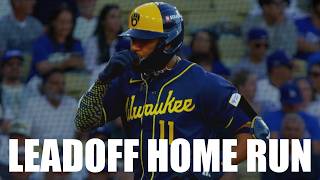 Jackson Chourio Hits a Leadoff Home Run off First Pitch of the Game in Game 3!!