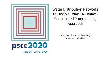 Water Distribution Networks as Flexible Loads: A Chance-Constrained Programming Approach