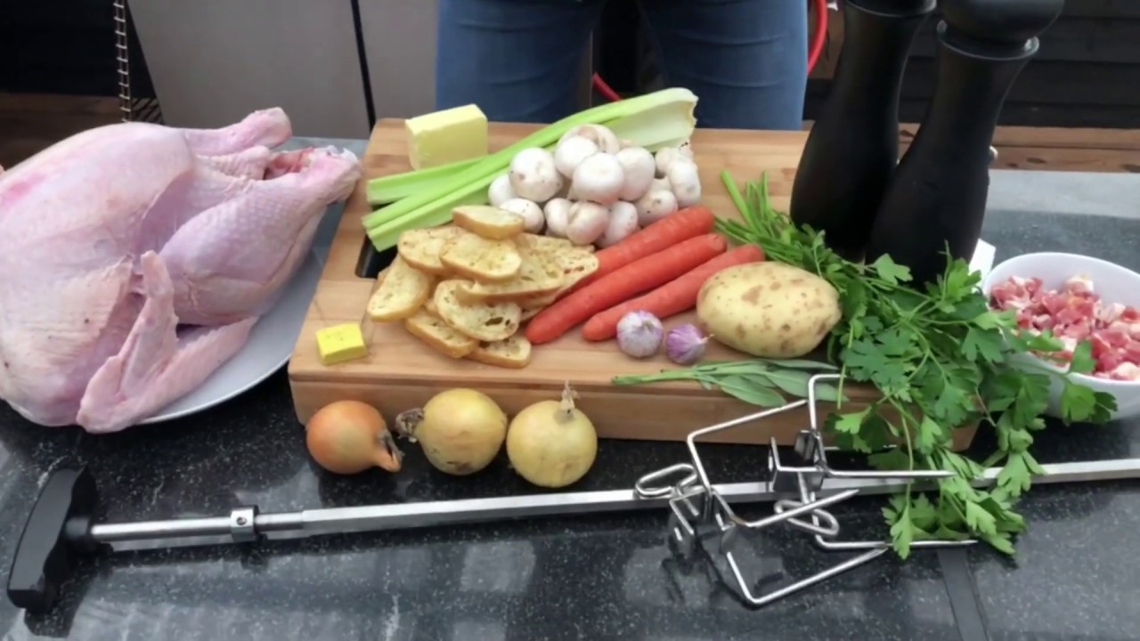 Grillopskrift - Fyldt kalkun