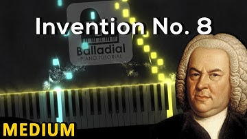 Invention No. 8 - J. S. Bach | Piano Tutorial