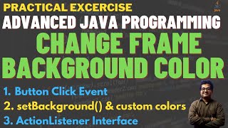 Change Background Color of Frame on Button Click Event in JAVA AWT | Use of setBackground() in JAVA