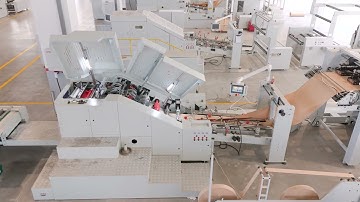 Square Bottom Paper Bag Machine with Twsit Handle Inline RZFD-450BT Fully-Auto from Ruizhi Machinery