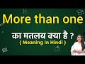 More than one meaning in hindi | More than one ka matlab kya hota hai | Word meaning