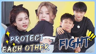 Close partners! Bai Lu and YUQI hold tight and protect each other in the fight🥰