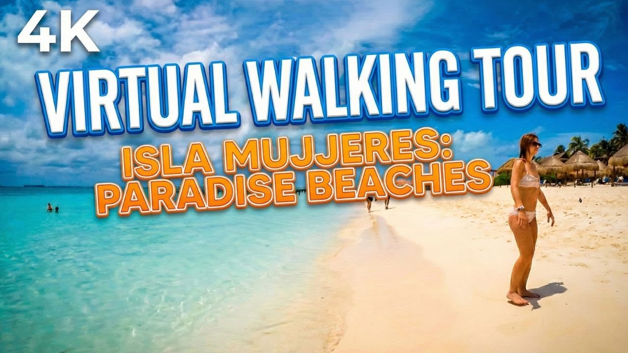 BEST Beach in the World? Isla Mujeres 4K Walk in Playa Norte